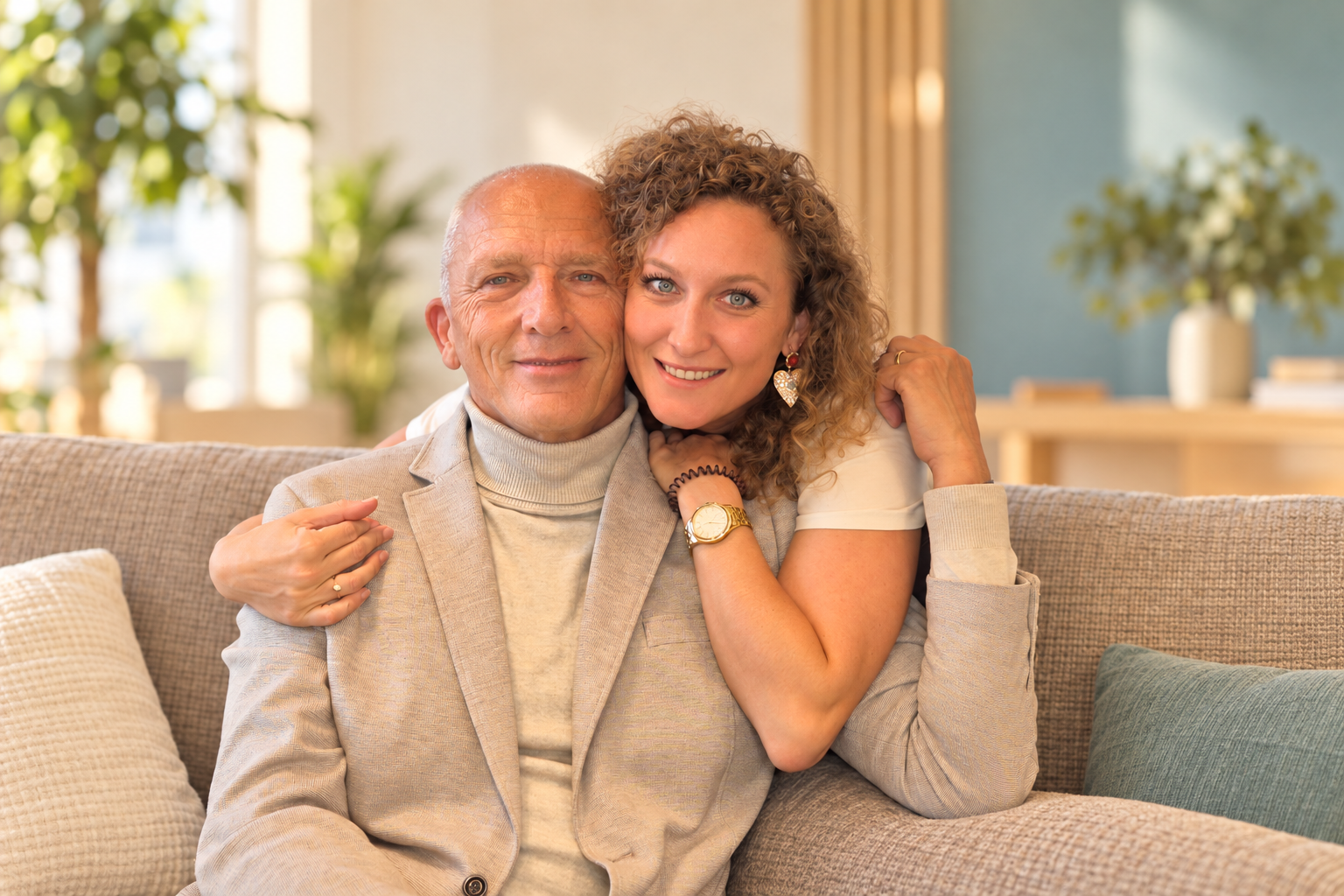 René en Vanity Veraar samen in de opleidingslounge van BivT